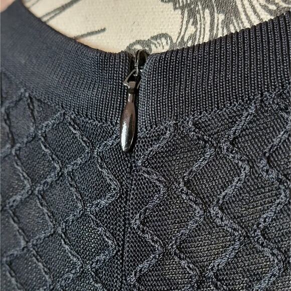 VINTAGE Alaïa Alaia Paris Black Fit and Flare Knit Dress, Sz 40FR / US 8 - Picture 10 of 16